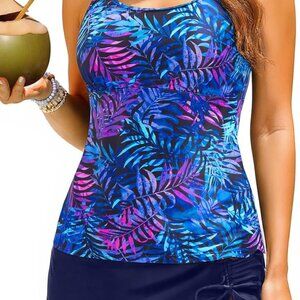 Tummy Control Women's Tankini with Skirt - Stylish 2025 Bathing Suit Collection